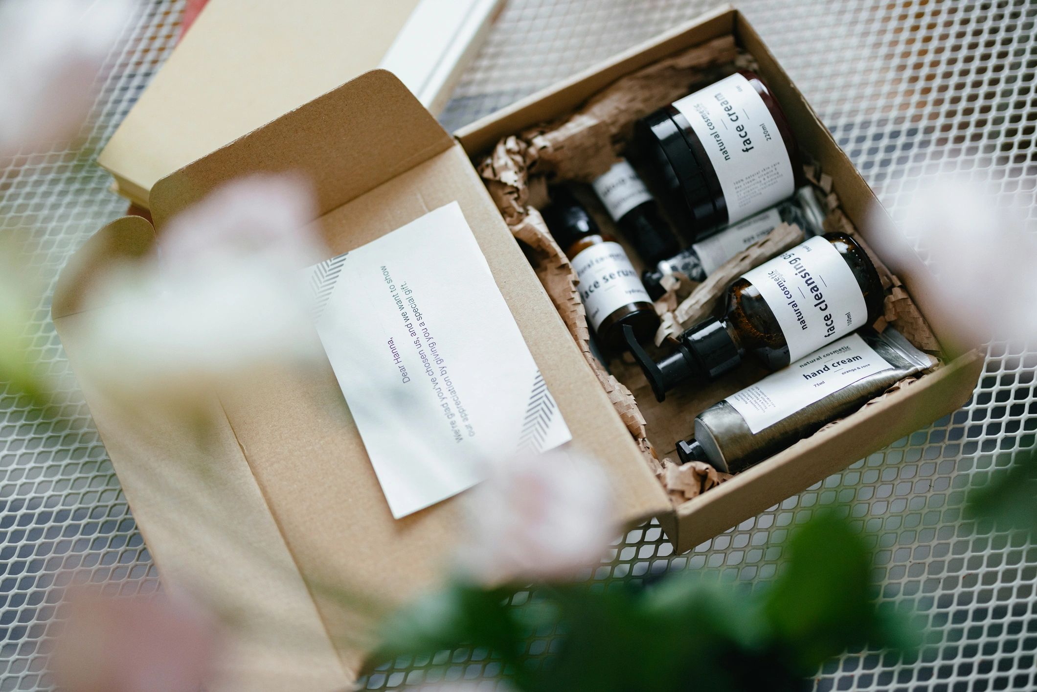 Open box with packaged products representing food and specialty packaging