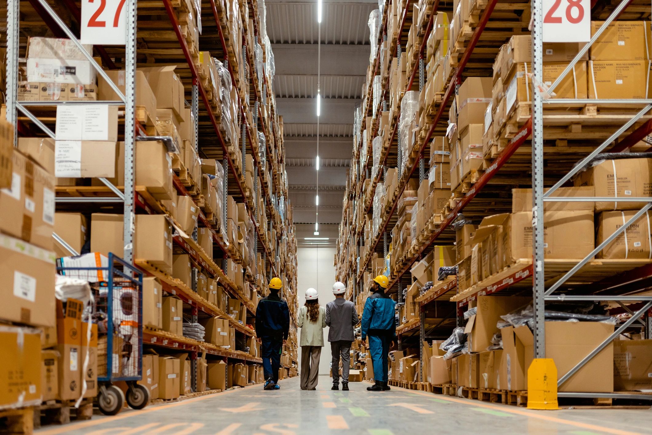 Ampacker team walking through warehouse operations